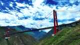 4K航拍四川甘孜泸定县泸定桥自然美景高清在线视频素材下载