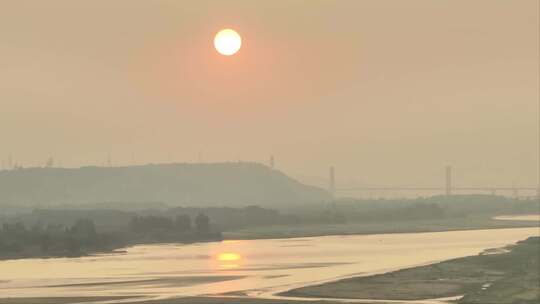 黄河夕阳落日