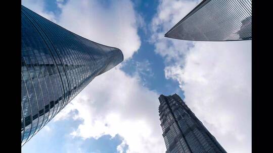 上海环球金融中心及三件套4K延时视频