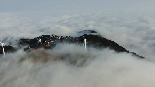 湖北九宫山壮观云海航拍