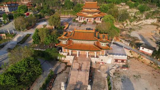 厦门航拍同安梅山寺建筑景观