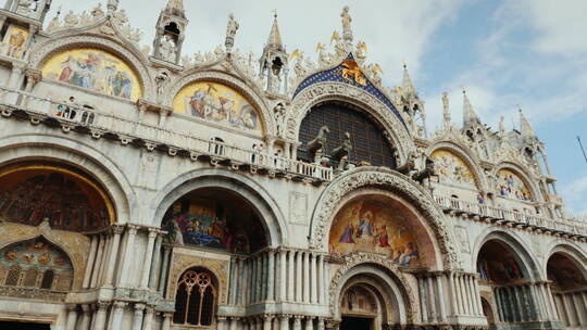 威尼斯圣马可大教堂视频素材模板下载