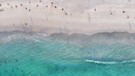 美丽的普吉岛海滩沙滩浪花海浪航拍