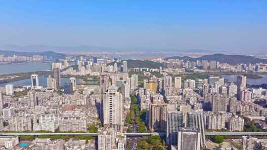 厦门 福建 思明区 大全景 俯瞰思明区