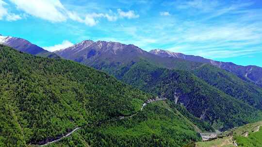 四川川西猫鼻梁四姑娘山观景台航拍