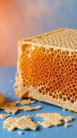 蜂巢与蜂蜜取用工具特写素材高清在线视频素材下载