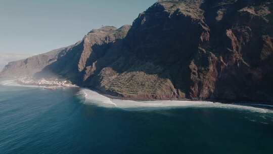 海边海岸海浪冲浪航拍