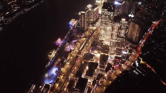 上海外滩陆家嘴夜景