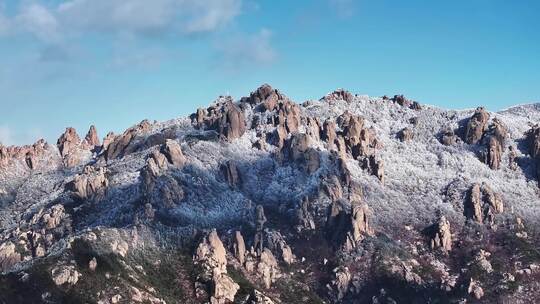 青岛崂山雪景雾凇