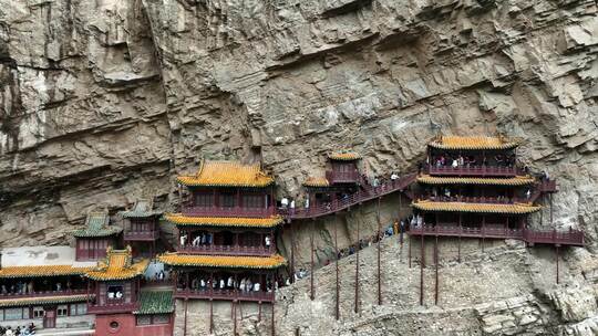 山西大同悬空寺航拍