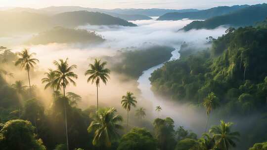 热带雨林大自然风景旅游天然氧吧视频素材