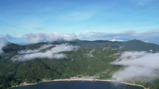 大山风车云海自然风光航拍