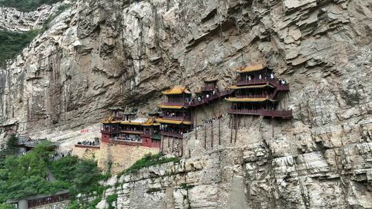 山西大同悬空寺航拍