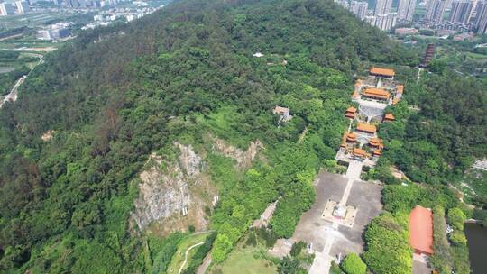 自然风景航拍广州南沙天后宫4A景区视频