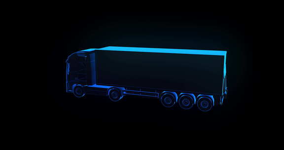 3D全息投影卡车素材