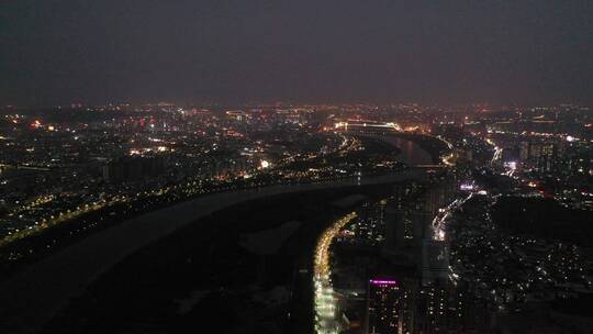 泉州夜景航拍晋江市区经济发展宣传片鲤城区