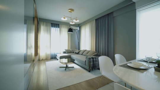 现代简约风格客厅室内场景