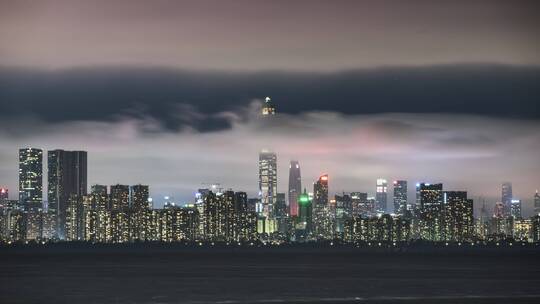 深圳地标平流云夜景延时