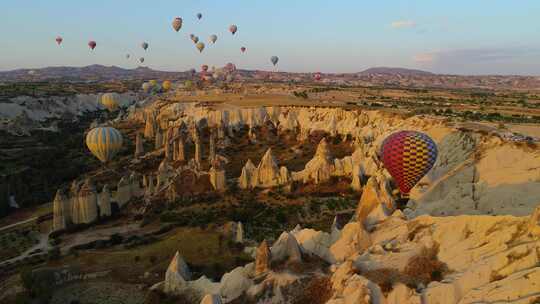 卡帕多西亚-土耳其热气球 (3)视频素材模板下载