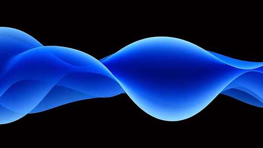 蓝色动感波浪抽象背景素材