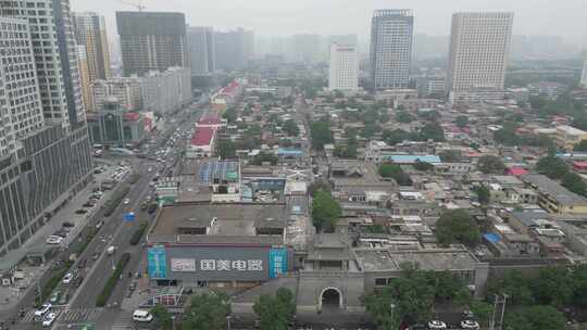 航拍河北邯郸回车巷历史文化街区