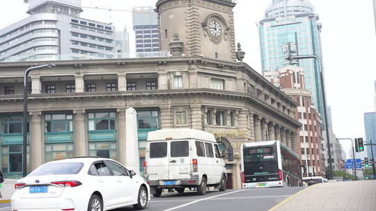 上海城市大桥道路马路街景