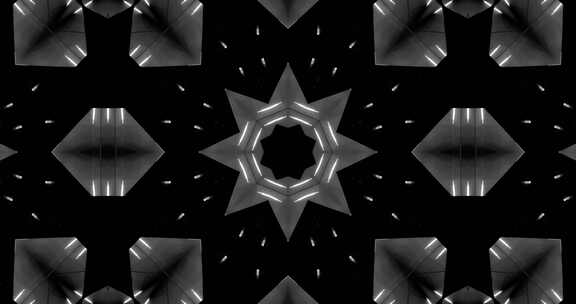 4K时尚黑白光影立体几何