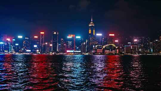 香港夜景维多利亚