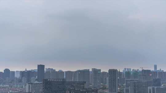 台风天狂风暴雨乌云密布延时摄影