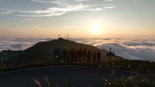 咸宁九宫山日出云海