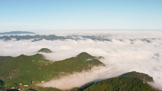 4k航拍高山峡谷云海