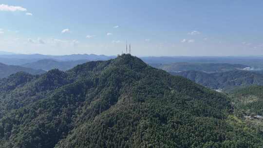 航拍山川丘陵大山山脉森林植物