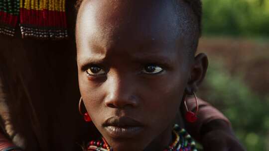 女孩，珠宝，传统服装，埃塞俄比亚