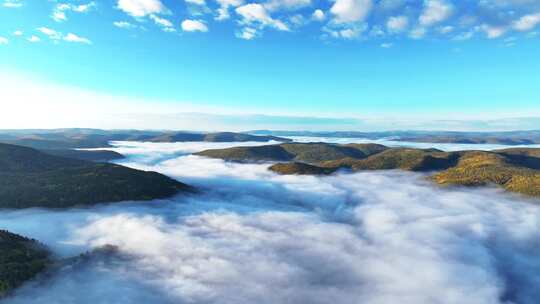 山峦云海高空全景