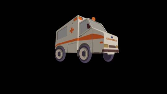 MG动画素材元素 救护车