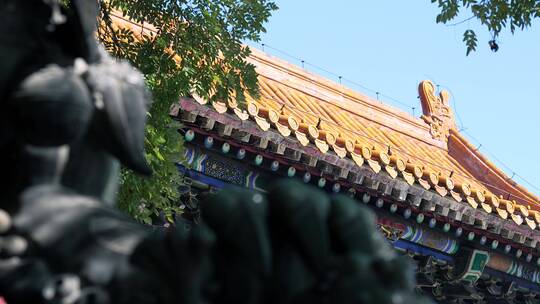 4K升格实拍北京雍和宫内藏教建筑雍和门