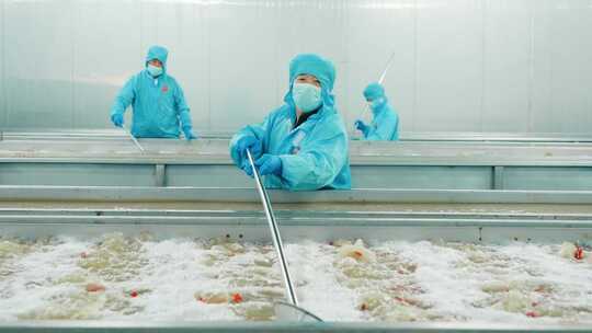 小龙虾食品工厂生产流水线