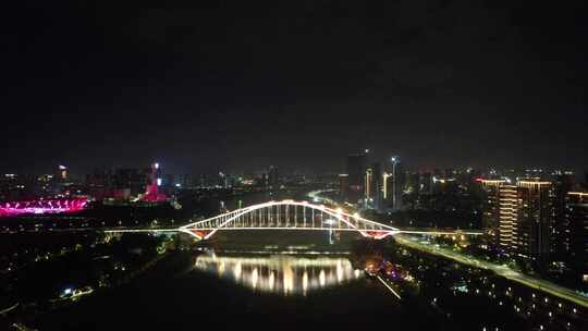 合集广东佛山城市夜景灯光航拍