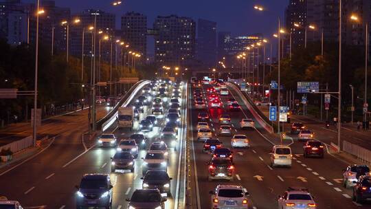 城市夜晚车流视频素材模板下载