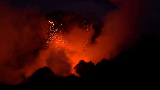 火山喷发升格视频素材模板下载