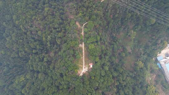 航拍重庆南山泉山炮台遗址