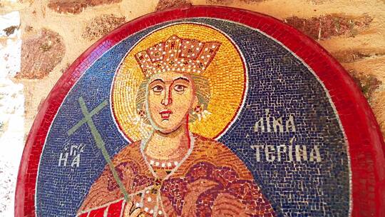 圣凯瑟琳修道院的宗教壁画视频素材模板下载
