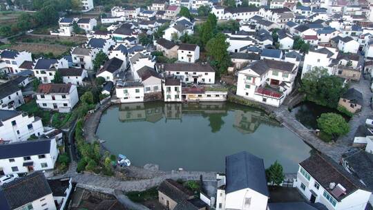 航拍杭州建德新叶古村