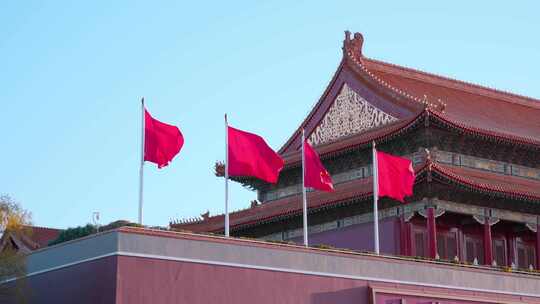 北京市天安门广场红旗