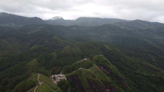 凉山州盐源公母山-航拍-彝族-公母山