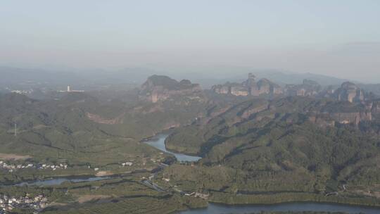 4K广东省韶关市仁化丹霞山景区航拍