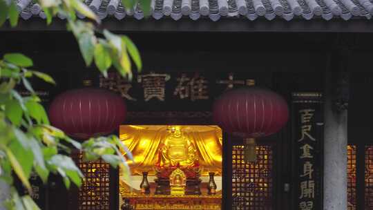 新昌大佛寺大雄宝殿江南大佛视频素材模板下载