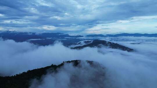 自然风景 农村 山川 云雾 边境 延时