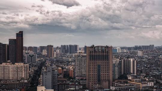 成都城市上空的风云变幻延时视频素材