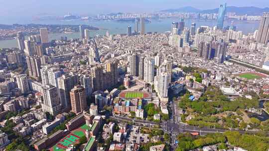 厦门 福建 思明区 大全景 俯瞰思明区